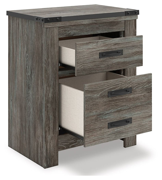 Frandern - Two Drawer Night Stand - Gray