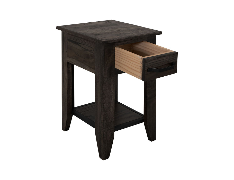 Teak - Chairside Table - Oil Black