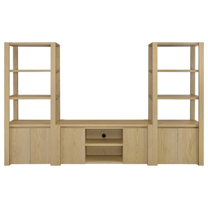 Laurelton - 3 Piece Entertainment Center TV Stand - Light Oak