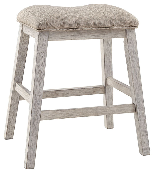 Skempton - Upholstered Stool (Set of 2) - White