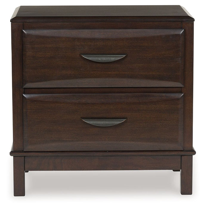 Vanmore - Two Drawer Night Stand - Dark Brown