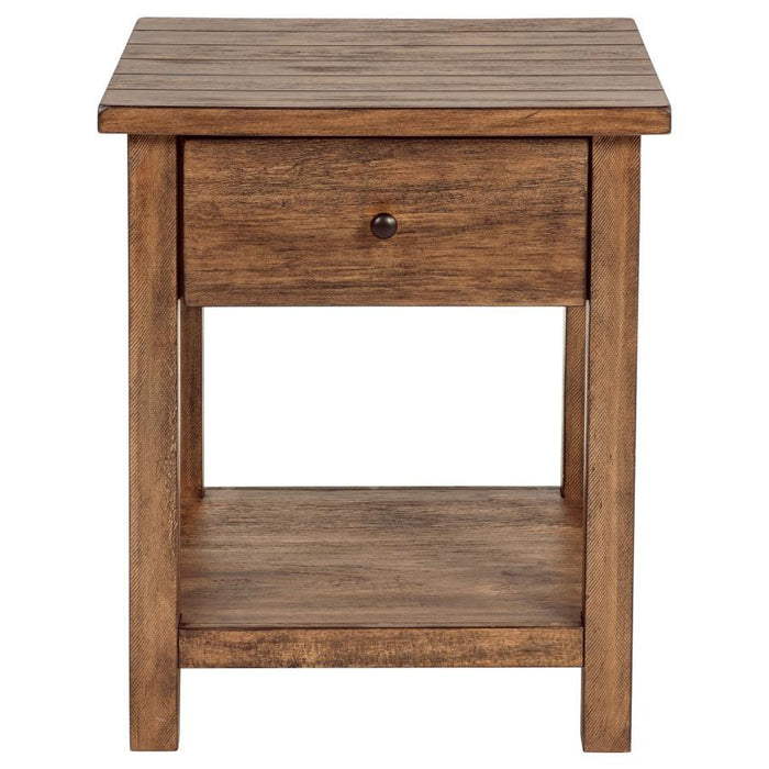 Payne - 1 Drawers Wood End Table with Shelf