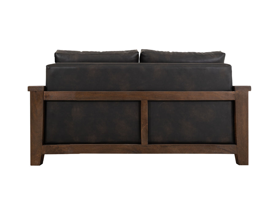 Walnut - Loveseat - Licorice Black