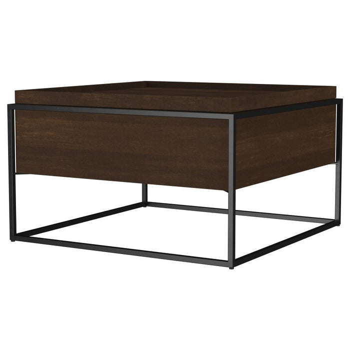 Fulton - Square - Mango Wood Coffee Table - Dark Brown