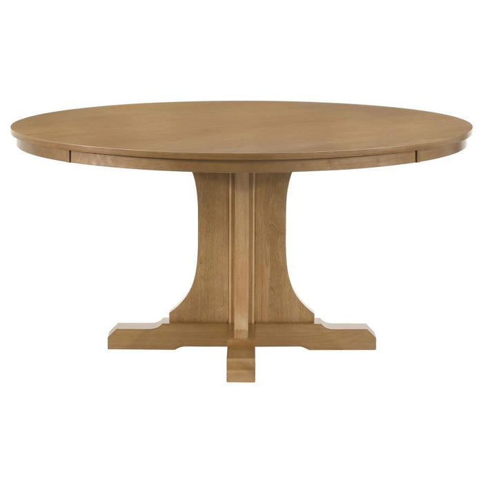Hartville - 60" Round Dining Table - Natural Light Brown