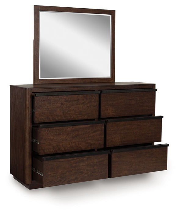 Dilenno - Dresser And Mirror - Dark Brown