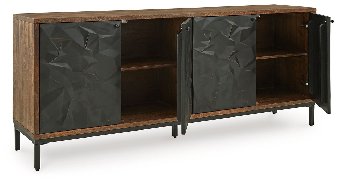 Dorannby - Accent Cabinet - Black / Brown