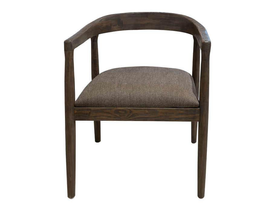 Natural Teca - Wooden Armchair - Quartersawn Oak / Marooned Brown
