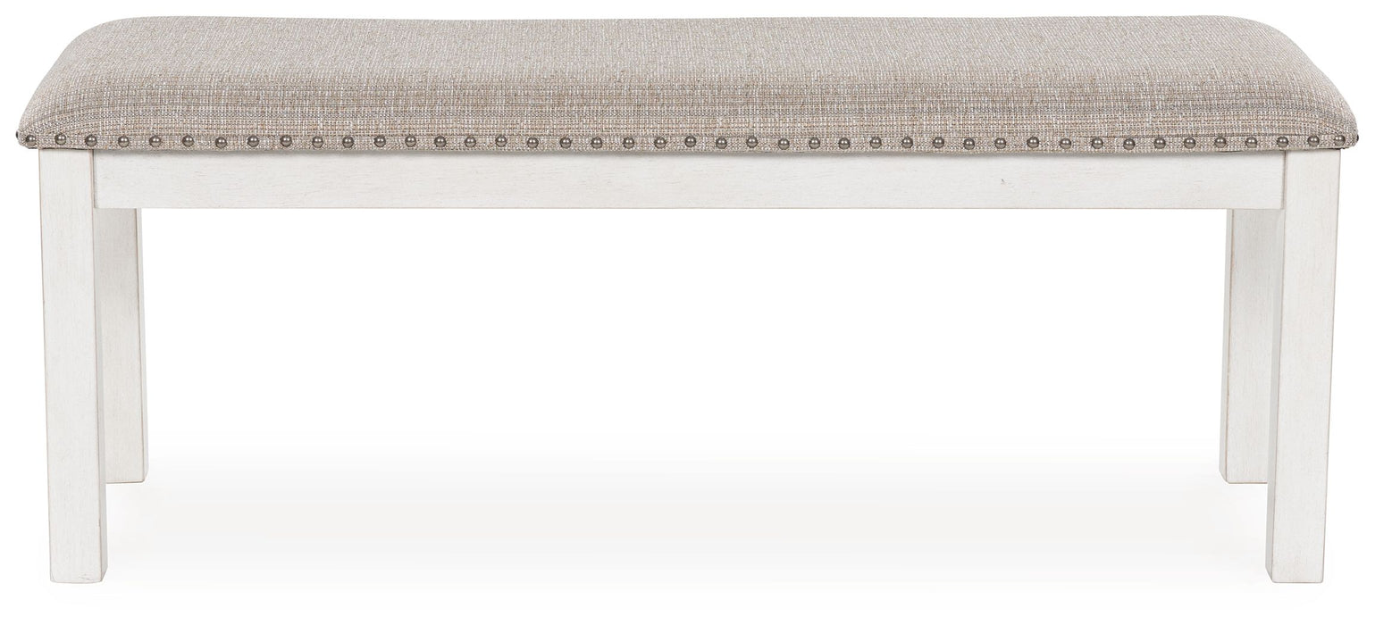 Robbinsdale - Large Upholstered Dining Room Bench - Antique White