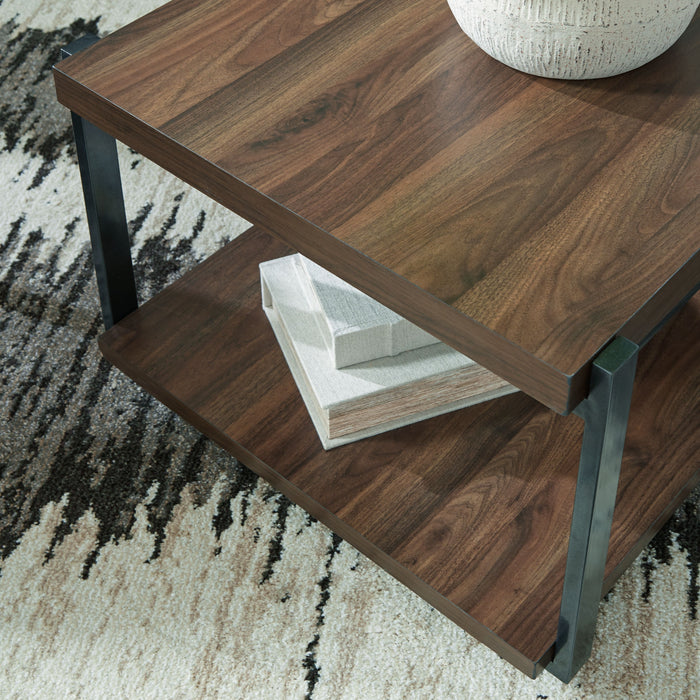 Trindwick - Occasional Table Set (Set of 3) - Brown / Gun Metal