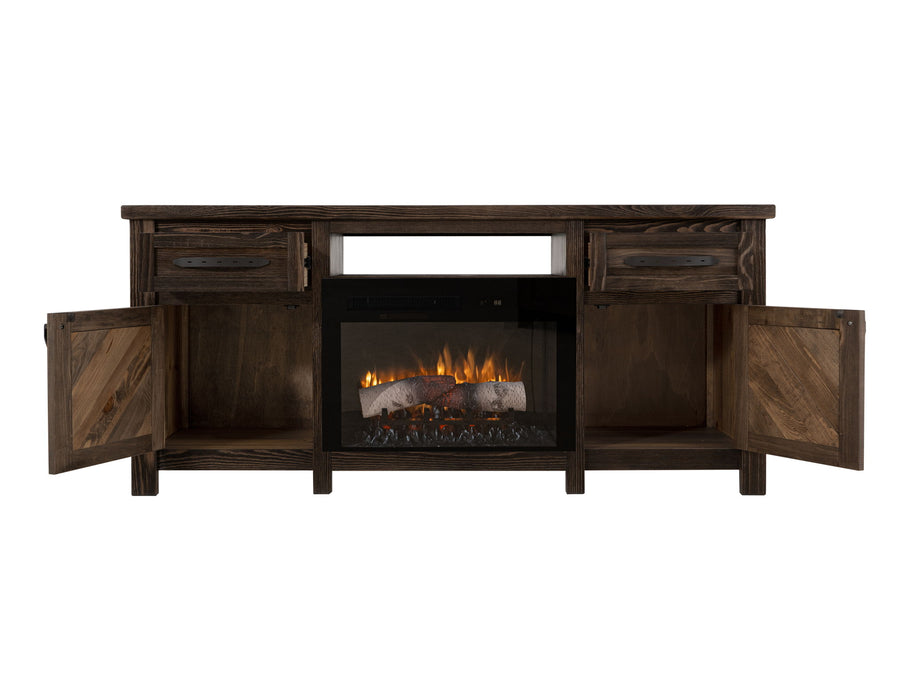 Dutton - TV Stand For Electric Fireplace - Rookwood Brown