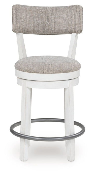 Robbinsdale - Upholstered Swivel Barstool (Set of 2) - Antique White