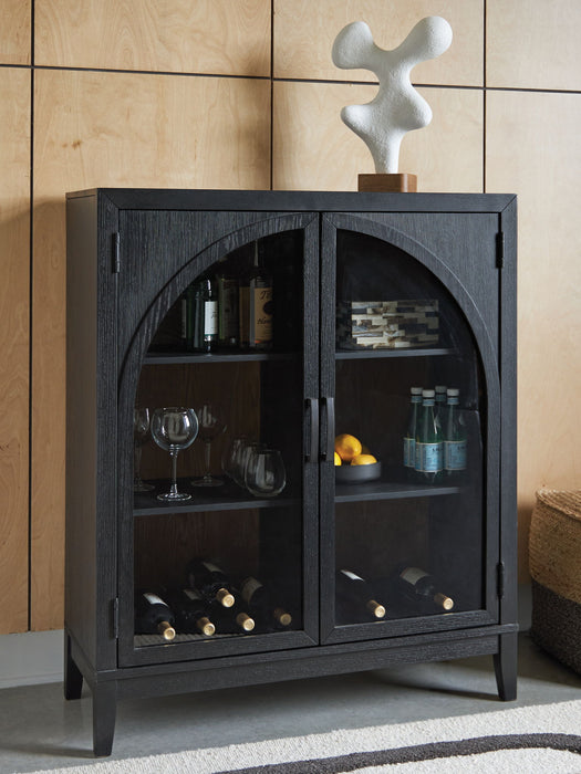 Armenleigh - Bar Cabinet - Black / Brown