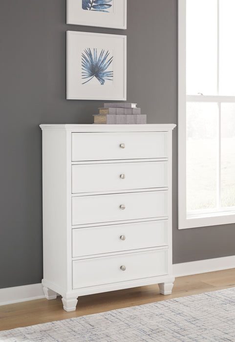 Fortman - Five Drawer Chest - White