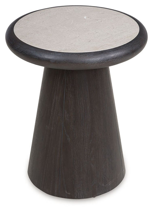 Bracken - Round End Table - French Black