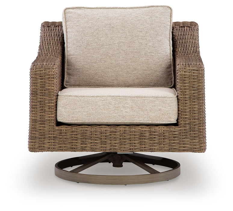 Laguna Heights - Swivel Lounge With Cushion - Beige