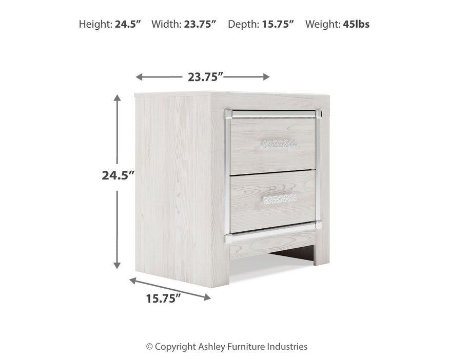 Altyra - Two Drawer Night Stand - White