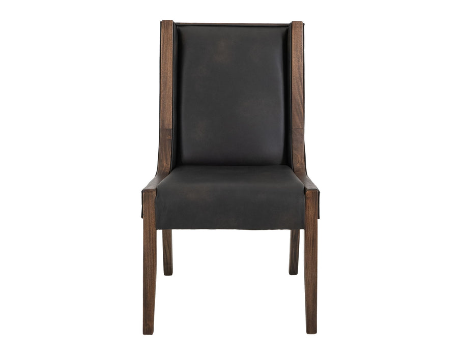 Walnut - Upholstered Chair (Set of 2) - Brown/Black