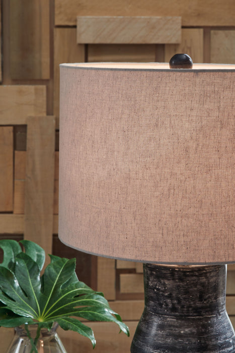 Kerbert - Terracotta Table Lamp - Distressed Black