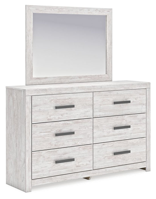 Cayboni - Dresser And Mirror - Whitewash