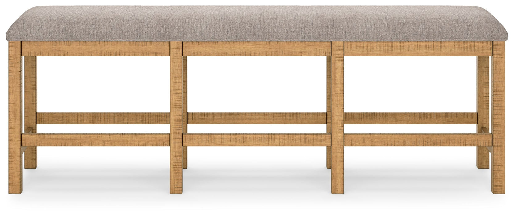 Havonplane - XL Counter Height Upholstered Dining Bench - Brown