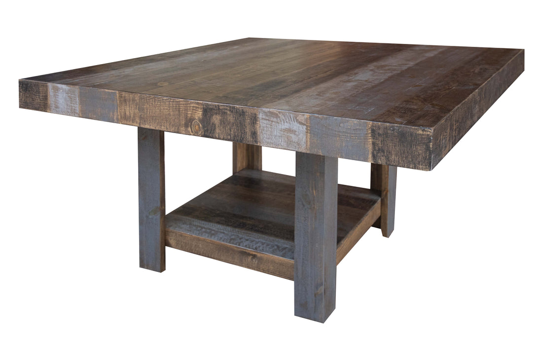 Loft Brown - 54” Square Table - Two Tone Gray / Brown