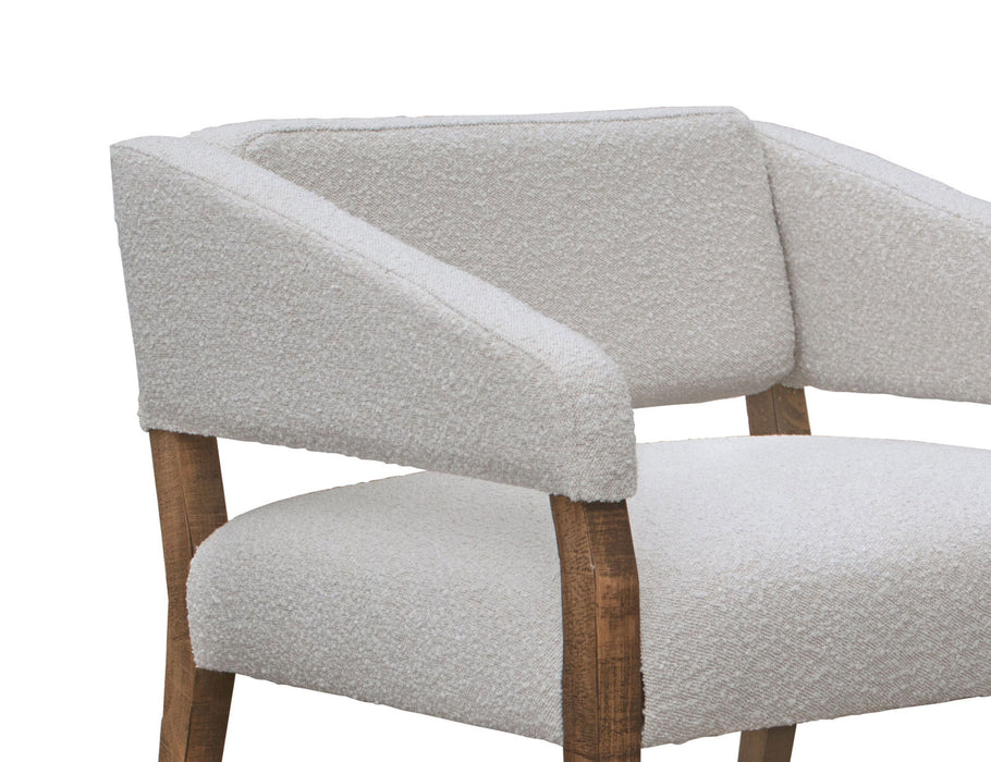 Murcia - Fabric Arm Chair - Light Cream