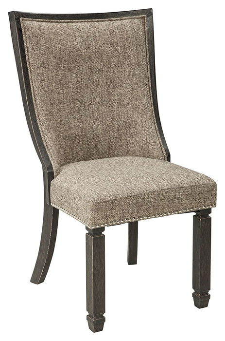 Tyler Creek - Dining UPH Side Chair (Set of 2) - Framed Back - Black / Grayish Brown