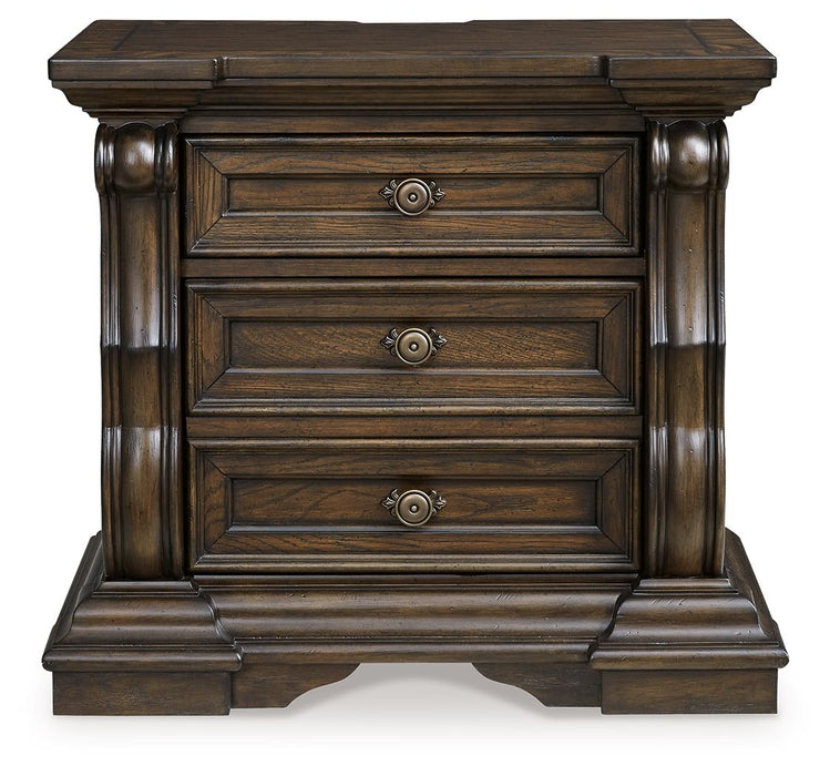 Maylee - Dark Brown - Three Drawer Night Stand