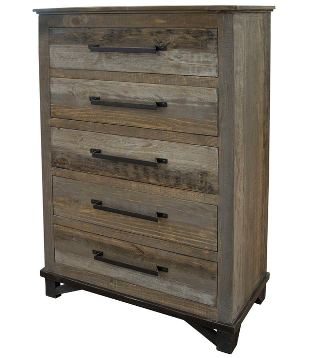 Loft Brown - 5 Drawer Chest - Two Tone Gray / Brown